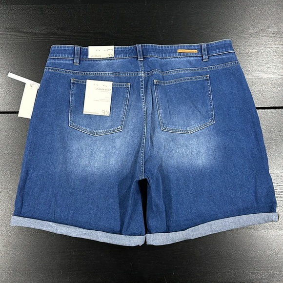 Soft Surroundings Comfort Waist Ultimate Denim Pull On Relaxed Shorts - 3X - Picture 3 of 10